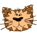 Gerald G Cartoon Cat Face